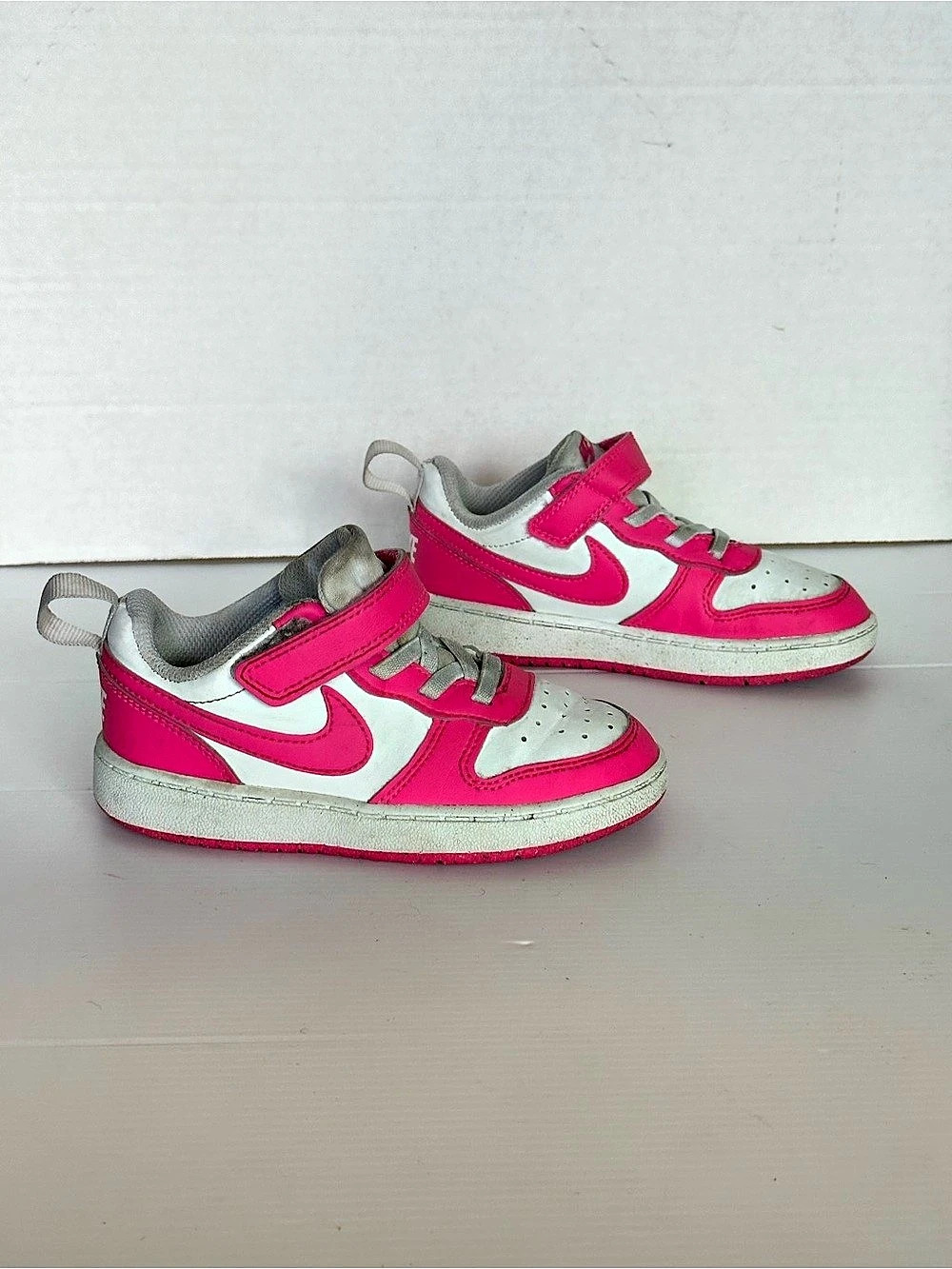 Nike Court Borough Low Pink & White Girls US 9C